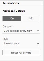 Turn on, and change Animation settings