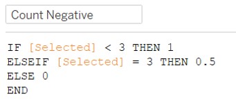 Creating Count Negative