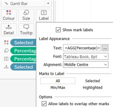 Change format of Label settings