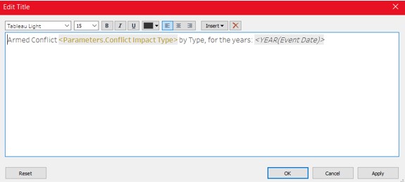 Line Graph Dynamic Title