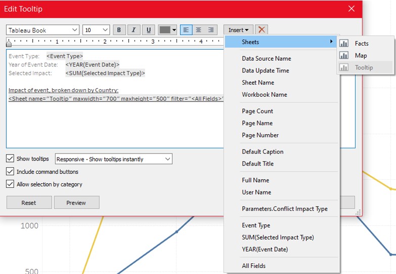 Update tooltip in Line Graph worksheet
